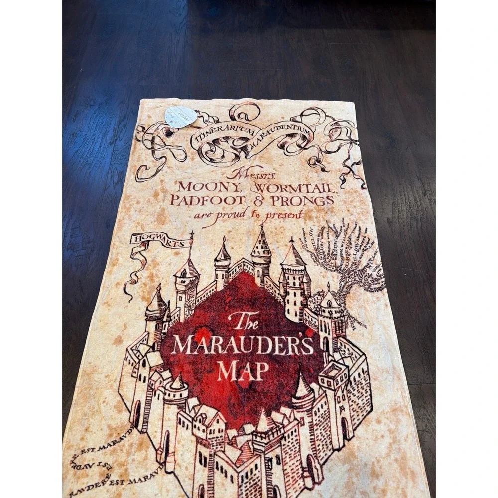 Harry‎ Potter Marauders Map Beach Towel NWT